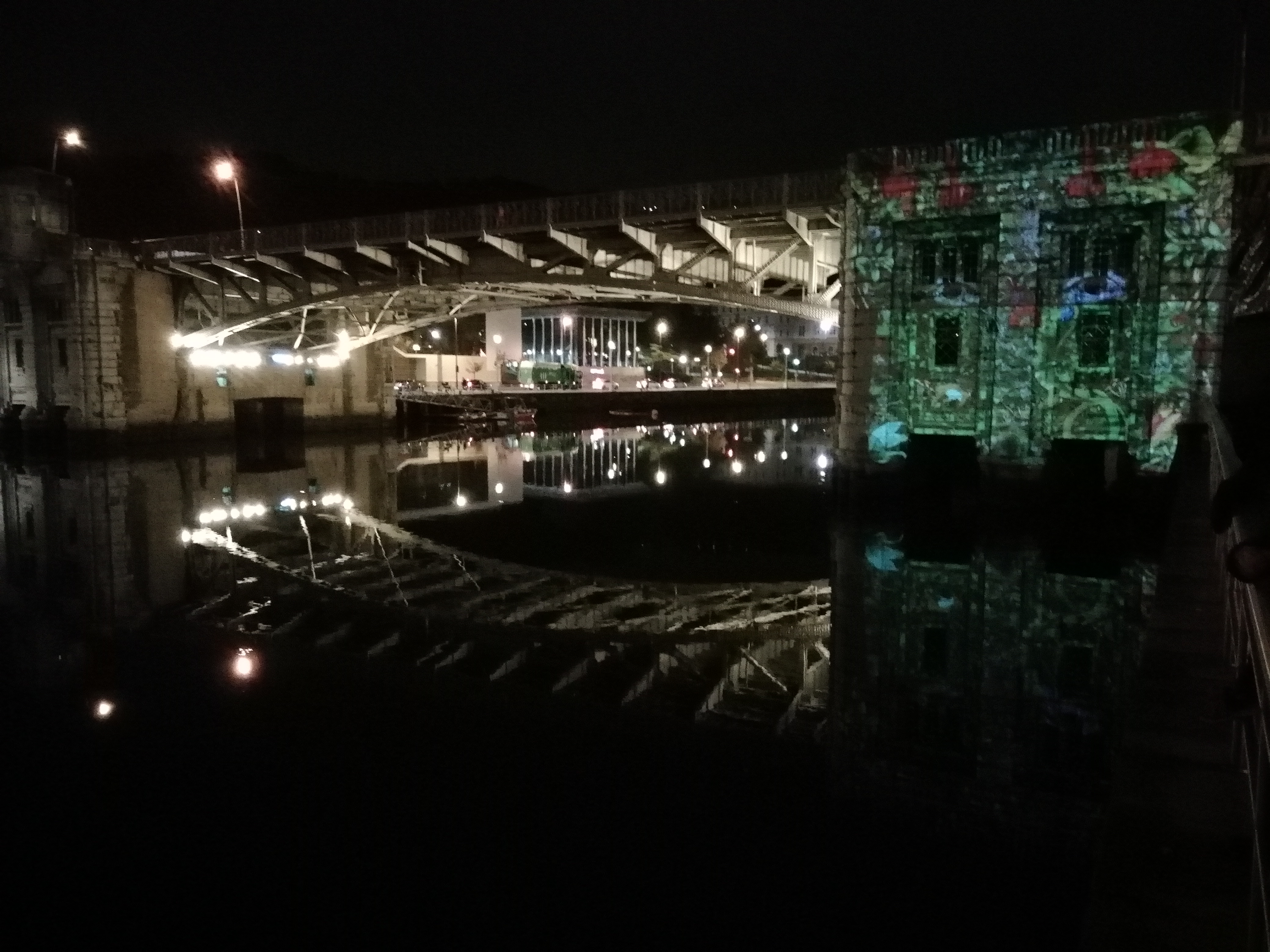 Deusto Bridge light show