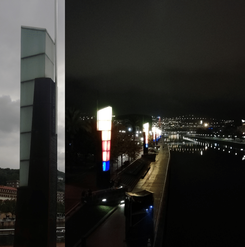 Repurposed iron Guggenheim street lights