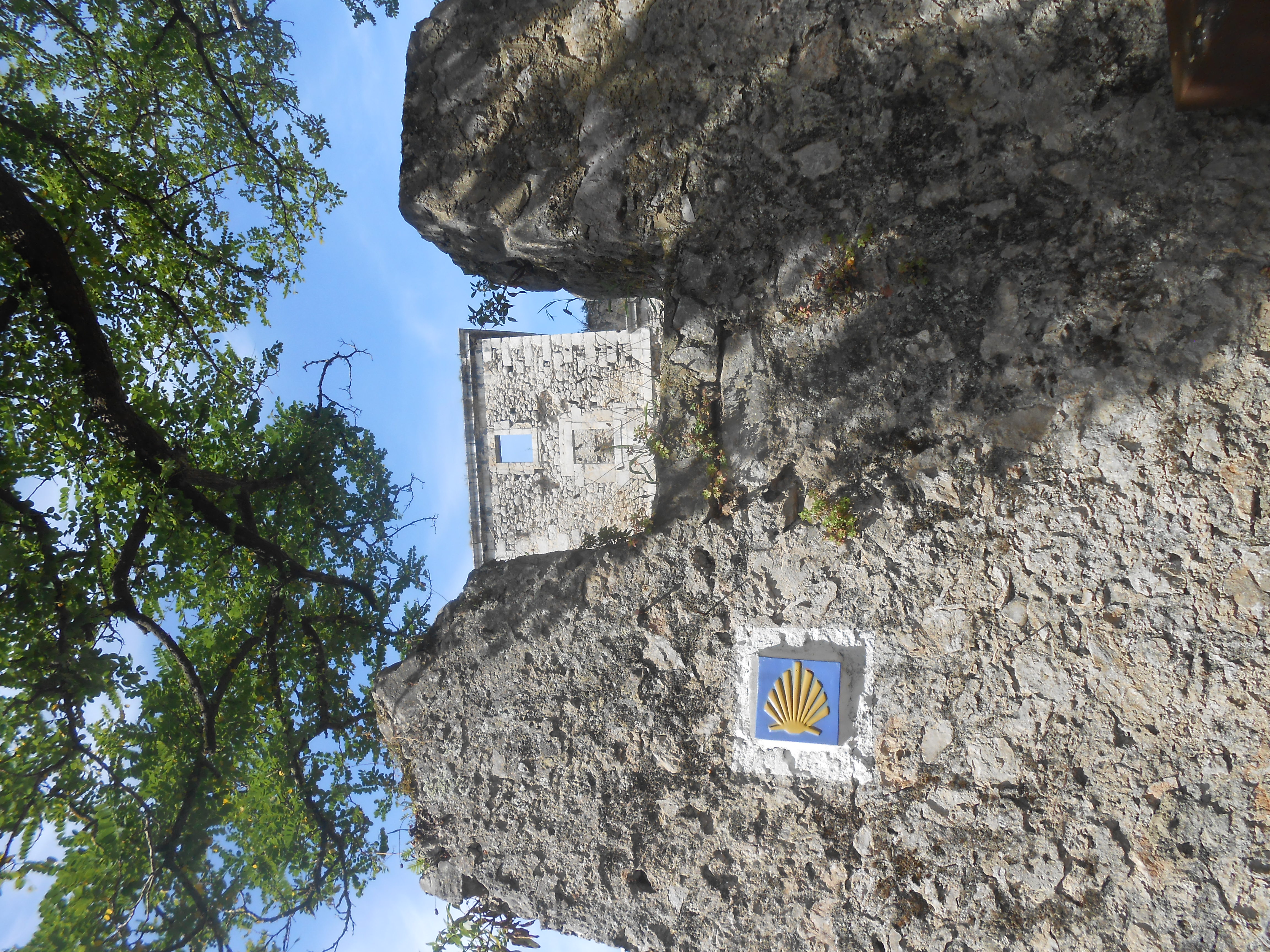 Camino de Santiago shells and ruins
